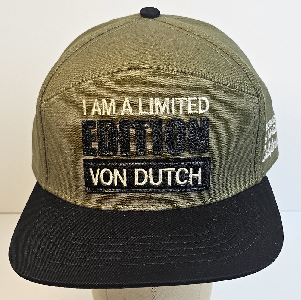Von Dutch Limited Edition‎ 6 Panel Embroidered Flat Bill Snapback Hat Cap NWOT